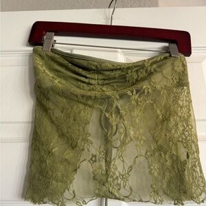 SHEIN Olive Green Lace Bandeau